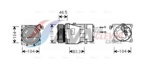 Компрессор кондиционера berlingo, c5 i, fiat ulysse 02-, peugeot Citroen Компрессор кондиционера berlingo, c5 i, fiat ulysse 02-, peugeot Citroen