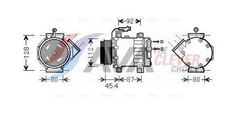 Компресор кондиціонера jumper ii 3.0 06-, fiat, peugeot Citroen