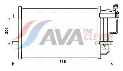 Радіатор кондиціонера (конденсатор) 3 1.6/2.2 08- Mazda