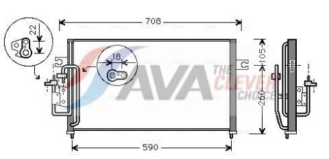 Радіатор кондиціонера (конденсатор) coupe, lantra ii 95- Hyundai