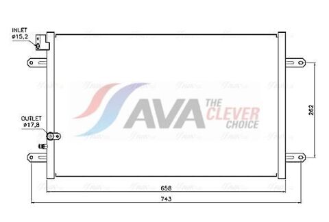 Радіатор кондиціонера (конденсатор) без осушувача a6 allrad 06- Audi
