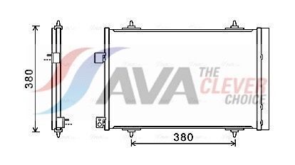 Радіатор кондиціонера (конденсатор) з осушувачем c5 iii, peugeot 407 2.0hdi 08- Citroen Радіатор кондиціонера (конденсатор) з осушувачем c5 iii, peugeot 407 2.0hdi 08- Citroen