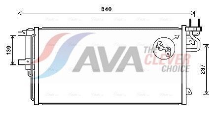 Радіатор кондиціонера (конденсатор) з осушувачем c-max ii 1.5, 2.0 15-, focus iii 1.5, 2.0 14-, kuga ii 1.5, 2.0 14- Ford