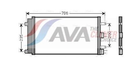 Радиатор кондиционера (конденсатор) с осушителем doblo 1.4/1.6 05 Fiat