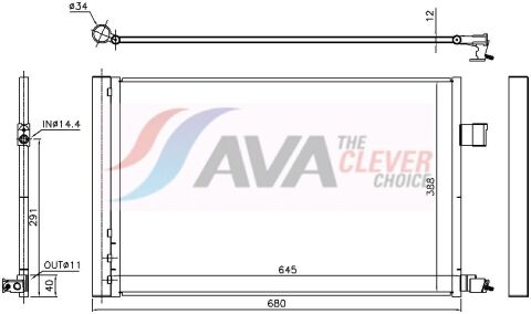 Радіатор кондиціонера (конденсатор) з осушувачем f-pace (x761) 2.0, 3.0 15-, xf ii, xf sportbrake Jaguar Радіатор кондиціонера (конденсатор) з осушувачем f-pace (x761) 2.0, 3.0 15-, xf ii, xf sportbrake Jaguar