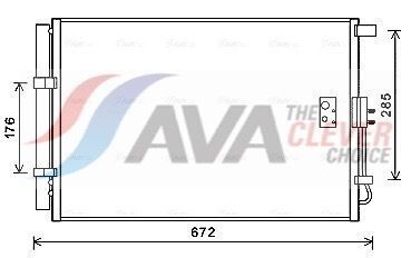 Радіатор кондиціонера (конденсатор) з осушувачем soul i 1.6 09- Kia