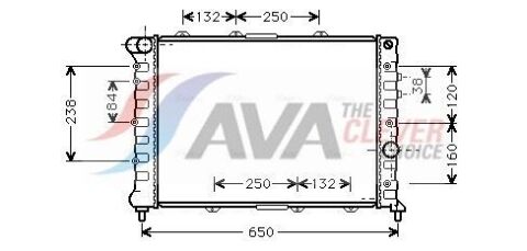 Радіатор охолодження двиг. (алюм.) 156 1.9, 2.4 jtd 97- alfa Romeo