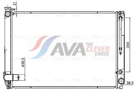 Радіатор охолодження двиг. (з осушувачем) rx 350 06- Lexus