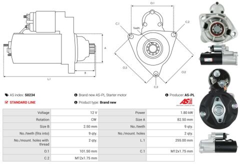 Стартер Audi A4 1.8T-3.0/1.9-2.5 TDI 00-04/VW Passat 1.9TDI/2.0TDI 00-05 (1.8kw) (z=9 Стартер Audi A4 1.8T-3.0/1.9-2.5 TDI 00-04/VW Passat 1.9TDI/2.0TDI 00-05 (1.8kw) (z=9