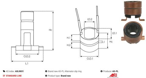 Кільце генератора (контактне) (26.3x13.2x8x8)