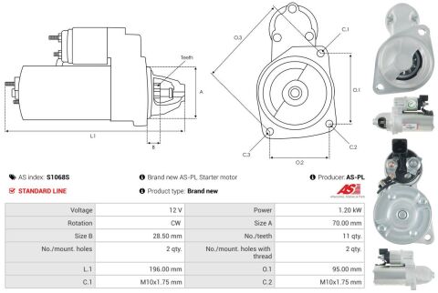 Стартер Hyundai Santa Fe II/III 10-15/Kia Sorento II 2.4 09-15 (12V/1.2kw) (z=11) Стартер Hyundai Santa Fe II/III 10-15/Kia Sorento II 2.4 09-15 (12V/1.2kw) (z=11)