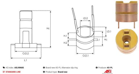 Кільце генератора (контактне) (25x10x9.3x8.5)