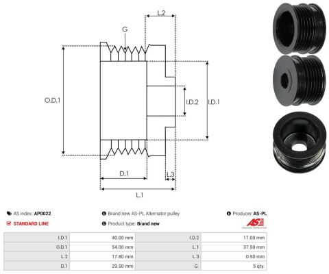 Шків генератора Opel Astra/Vectra/Zafira 2.2 16V 00-12