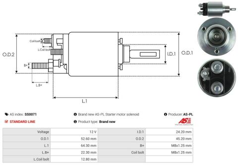 Реле стартера втягуюче (12V) Fiat Doblo 1.6 D/1.9 JTD 01- Реле стартера втягуюче (12V) Fiat Doblo 1.6 D/1.9 JTD 01-