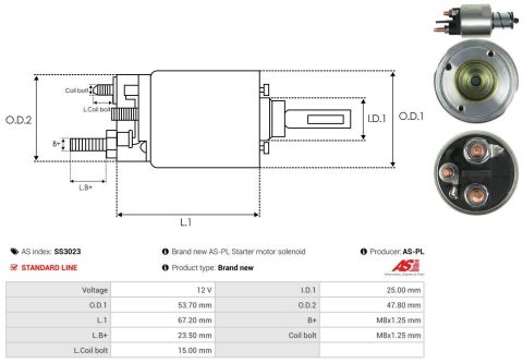 Реле стартера втягуюче (12V) Dacia Dokker/Duster/Logan 04- Реле стартера втягуюче (12V) Dacia Dokker/Duster/Logan 04-