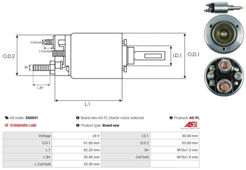 Реле стартера втягивающее (24V) Daf 95/XF 105 87-