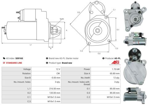 Стартер Citroen Jumper 15-19/Peugeot 2.0 BlueHDI 15- (12V/1.7kw) (z=12) Стартер Citroen Jumper 15-19/Peugeot 2.0 BlueHDI 15- (12V/1.7kw) (z=12)
