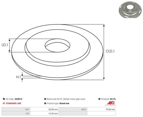 Шестерня коільцева стартера (d=70x20mm/L=14.4mm) Шестерня коільцева стартера (d=70x20mm/L=14.4mm)
