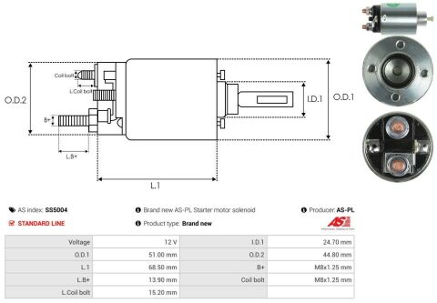 Реле стартера втягуюче (12V) Suzuki Swift 1.3-1.6 84-01