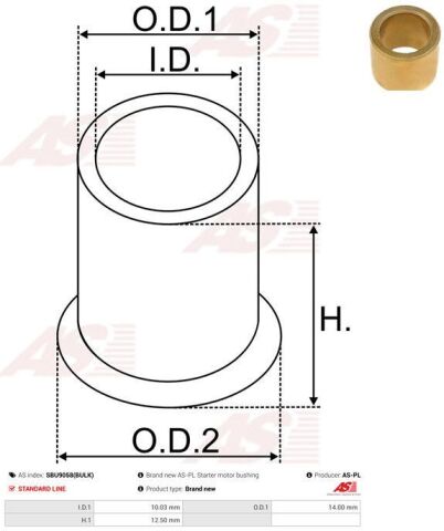 Втулка стартера (10.03x14x12.5)