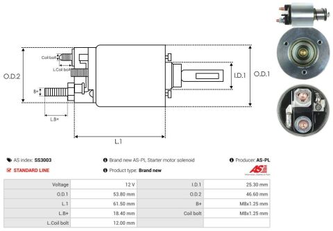Реле стартера втягуюче (12V) Citroen Berlingo 1.1-1.6 96-