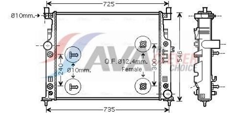 Радіатор охолодження MB W164/251 ML/GL/R AT 05 (вир-во AVA)