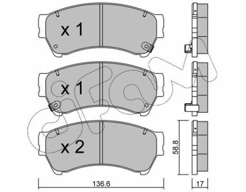 Гальмівні колодки пер. Mazda 6 07-13 Гальмівні колодки пер. Mazda 6 07-13