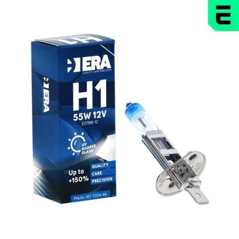 Лампа галогенна H1 12V 55W P14.5s +150% Лампа галогенна H1 12V 55W P14.5s +150%