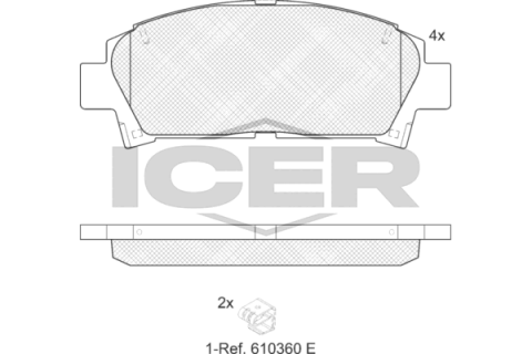 Колодки гальмівні (передні) Toyota Avensis 97-03