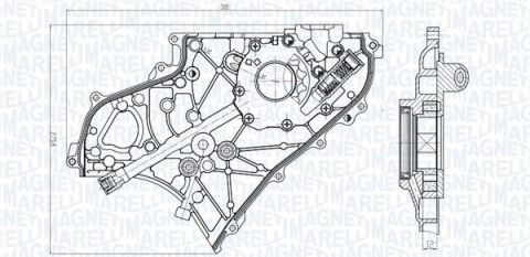 Насос смазки almera tino (v10) 2.2 dci 00-06, x-trail i (t30) 2.2 di 4x4 01-05