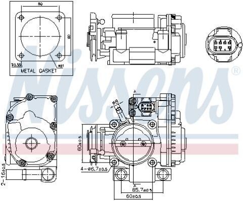 Дросельна заслонка passat, audi a4/6 95-