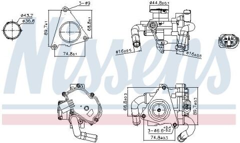 Клапан egr (системы рециркуляции вг) q2, q3, seat, skoda, vw Клапан egr (системы рециркуляции вг) q2, q3, seat, skoda, vw