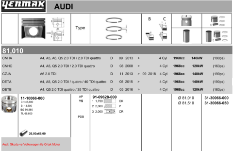 Поршень с кольцами і пальцем (размер отв. 81.01 / std) audi, vw, skoda (cnha-cnhc-czja-deta-detb-ddaa-dfca-ddaa) Поршень с кольцами і пальцем (размер отв. 81.01 / std) audi, vw, skoda (cnha-cnhc-czja-deta-detb-ddaa-dfca-ddaa)