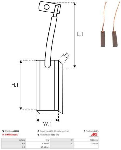 Вугільна щітка, генератор Вугільна щітка, генератор