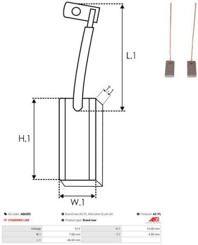 Вугільна щітка, генератор Вугільна щітка, генератор