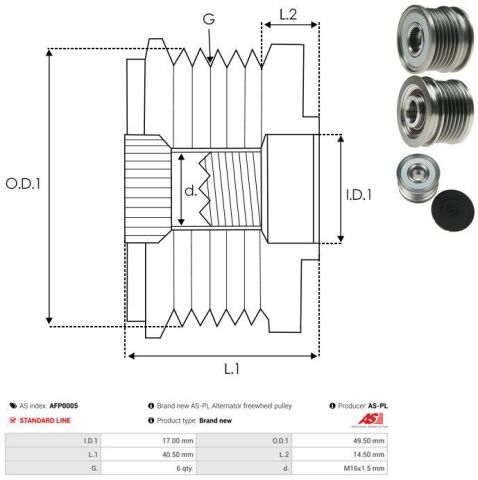 Обгінна муфта генератора Обгінна муфта генератора