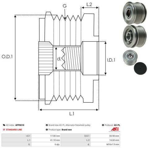 Обгінна муфта генератора