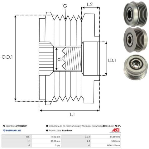 Обгінна муфта генератора Обгінна муфта генератора