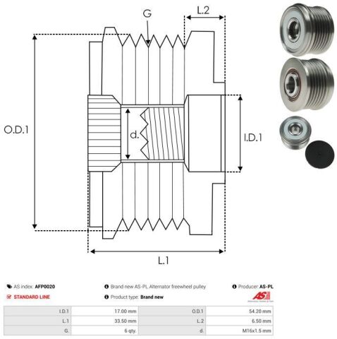 Обгінна муфта генератора