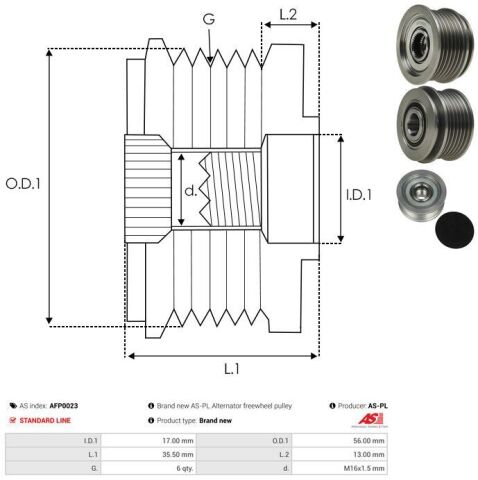 Обгінна муфта генератора