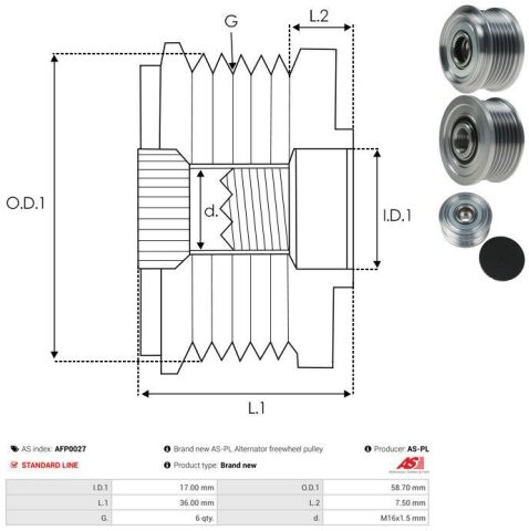 Обгінна муфта генератора