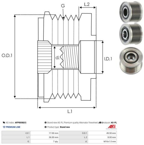 Обгінна муфта генератора Обгінна муфта генератора