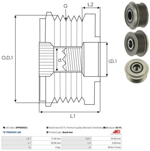 Обгінна муфта генератора