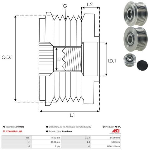 Обгінна муфта генератора