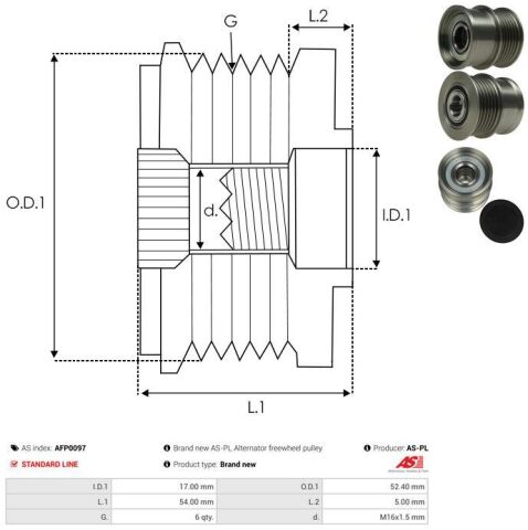 Обгінна муфта генератора