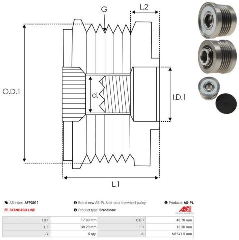 Обгінна муфта генератора