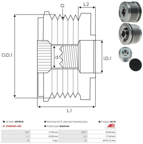 Обгінна муфта генератора