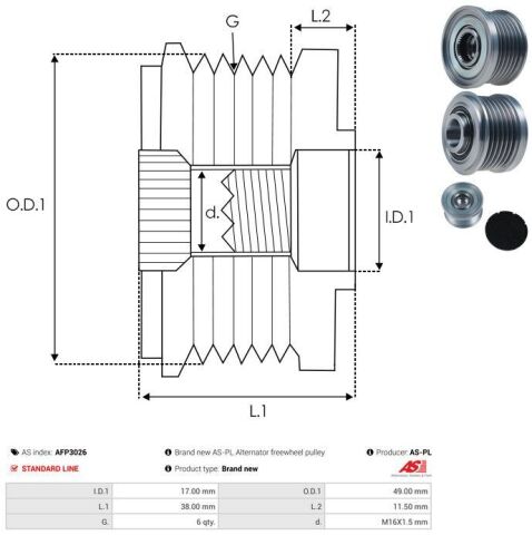 Обгонная муфта генератора