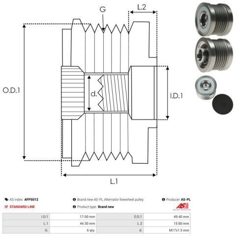 Обгінна муфта генератора