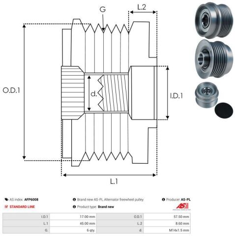 Обгінна муфта генератора Обгінна муфта генератора